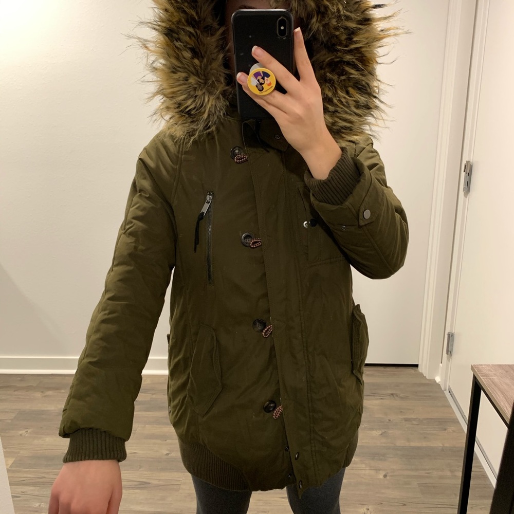 Zara Coat with Fur Hood